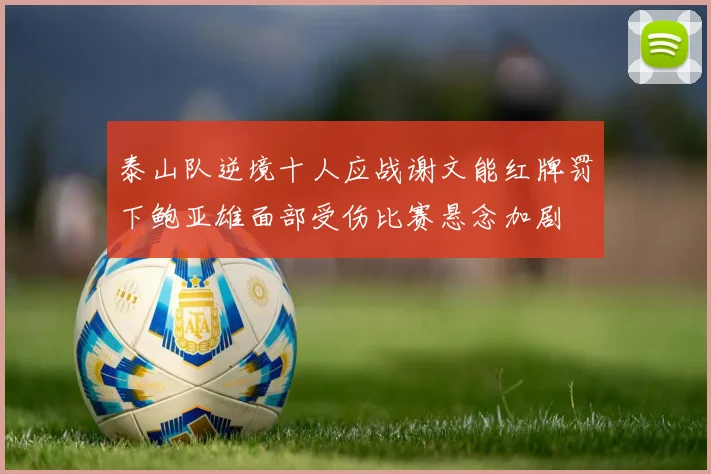 泰山队逆境十人应战谢文能红牌罚下鲍亚雄面部受伤比赛悬念加剧